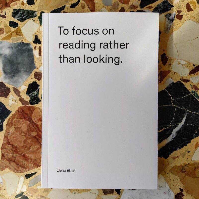 To focus on reading rather than looking