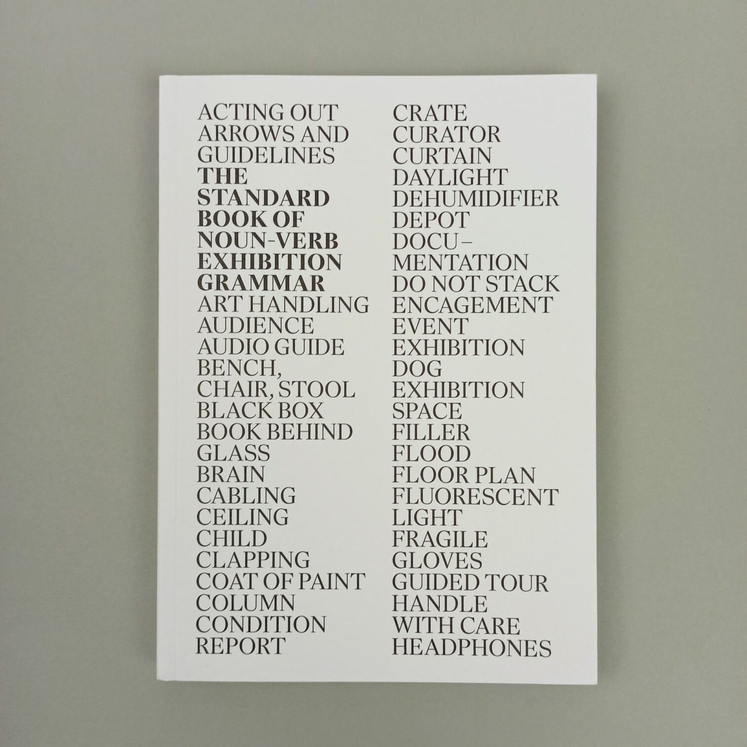 The standard book of noun-verb exhibition