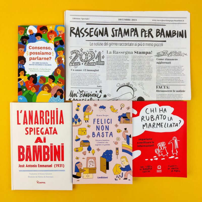 GUARDARE PIÙ LONTANO. Informazione, educazione e politica in quattro libri e una rubrica per bambini e ragazzi