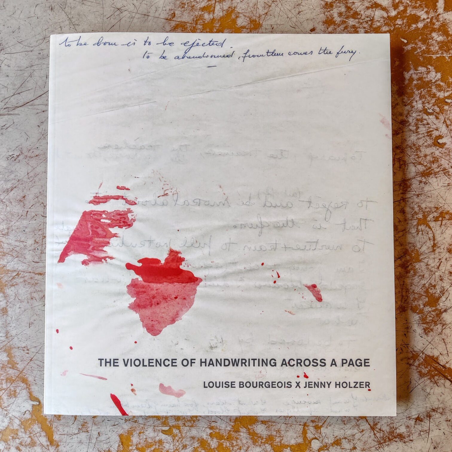 The violence of handwriting across a page