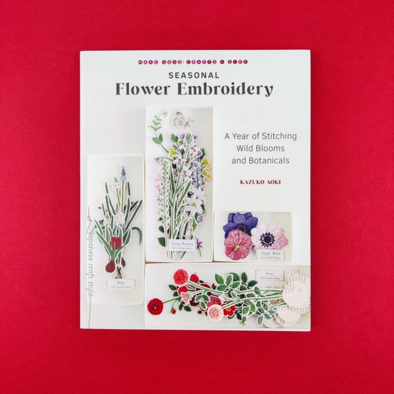 Seasonal flower embroidery