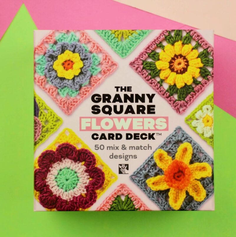 The granny square flowers card deck