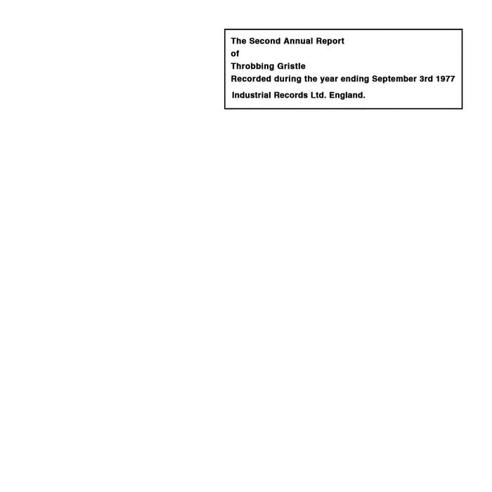 Throbbing Gristle ‎/ THE SECOND ANNUAL REPORT