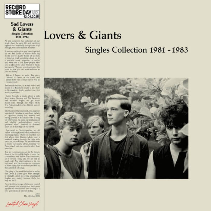 Sad Lovers & Giants / SINGLES COLLECTION 81-83 – RSD 2025